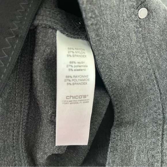 Chico’s Heather Gray Ponte Slim Leg Pants - Picture 11 of 16